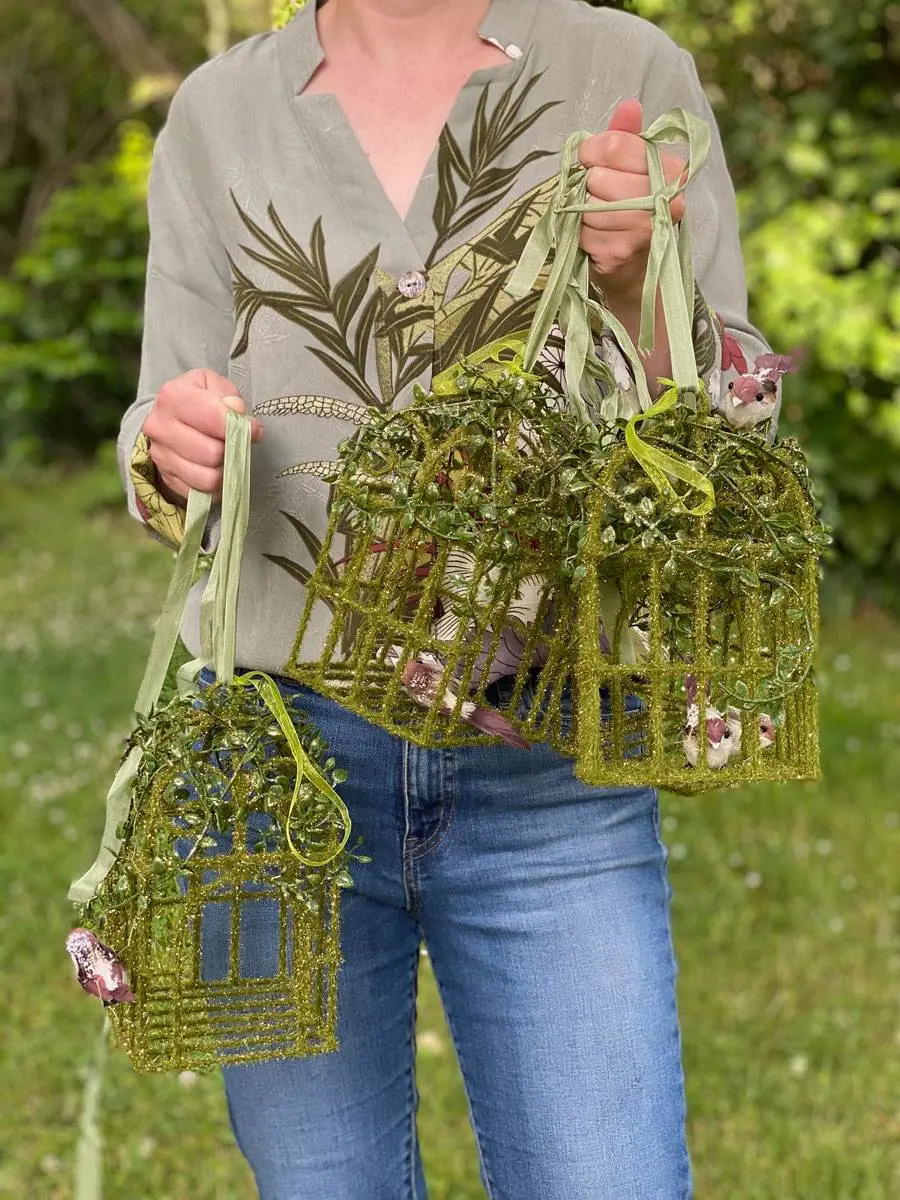 table-champetre-art-de-la-table-cages-oiseaux