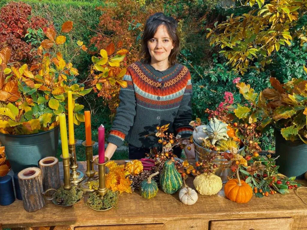 DIY centre de table automnal rustic fall centerpiece