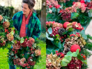 tutoriel comment créer une couronne de Noël Christmas wreath tutorial-UBM