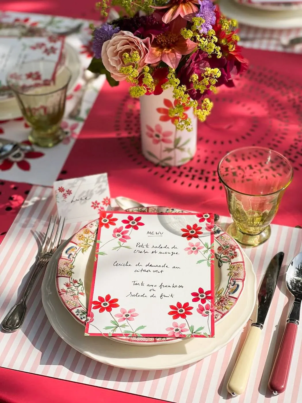 Box Art de la Table - Fleurs rouges - Artisan Paper-04