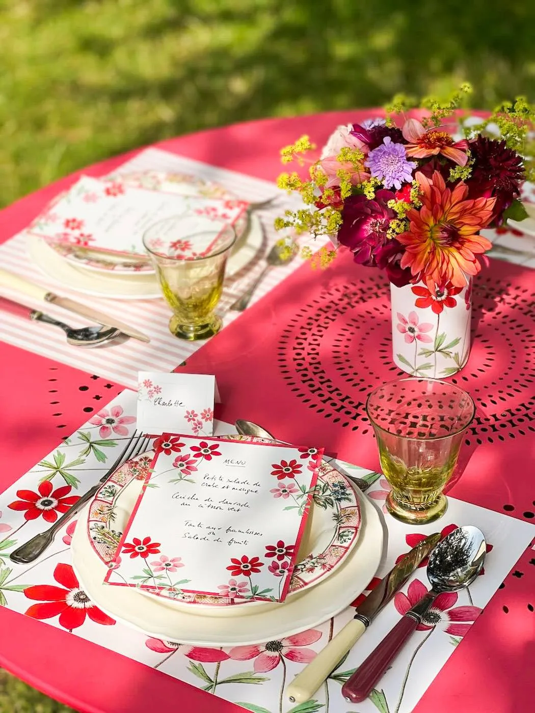 Box Art de la Table - Fleurs rouges - Artisan Paper-15