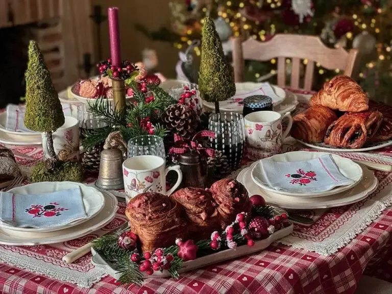 brunch petit déjeuner de Noël gourmand et cosy