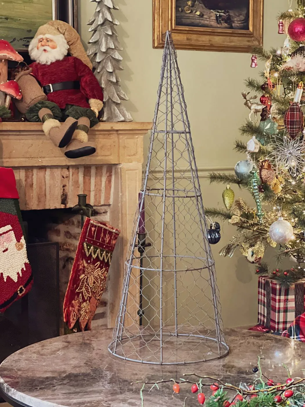 DIY décoration de Noël petit sapin en mousse-03
