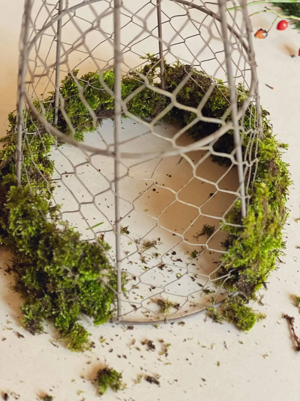 DIY décoration de Noël petit sapin en mousse-06