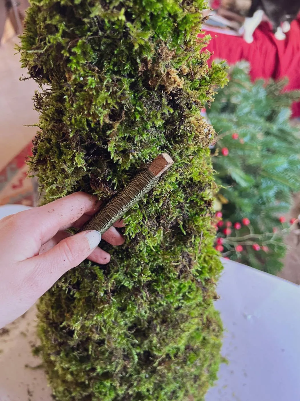 DIY décoration de Noël petit sapin en mousse-13