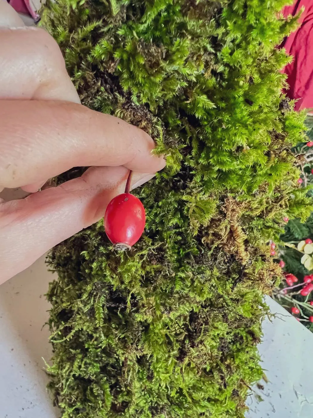 DIY décoration de Noël petit sapin en mousse-18
