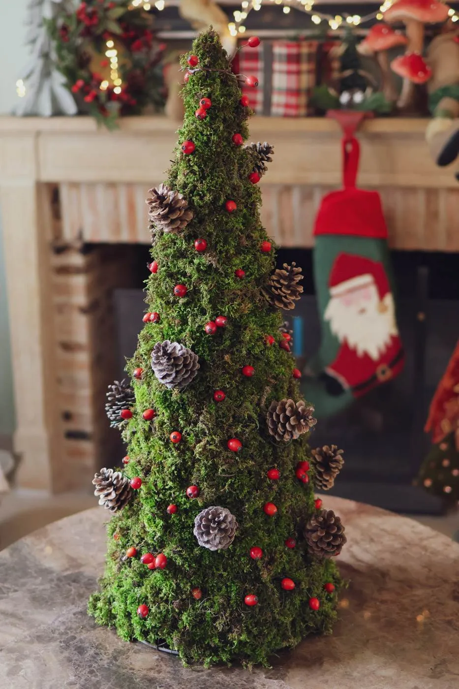 DIY décoration de Noël petit sapin en mousse-27