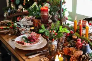 dresser une Table de fêtes Un Noël d'Antan-045