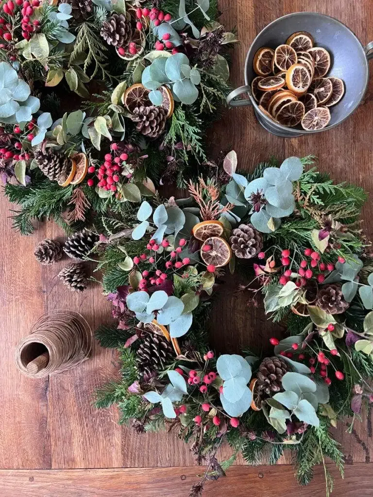 couronne de Noël rustique rustic Christmas wreath