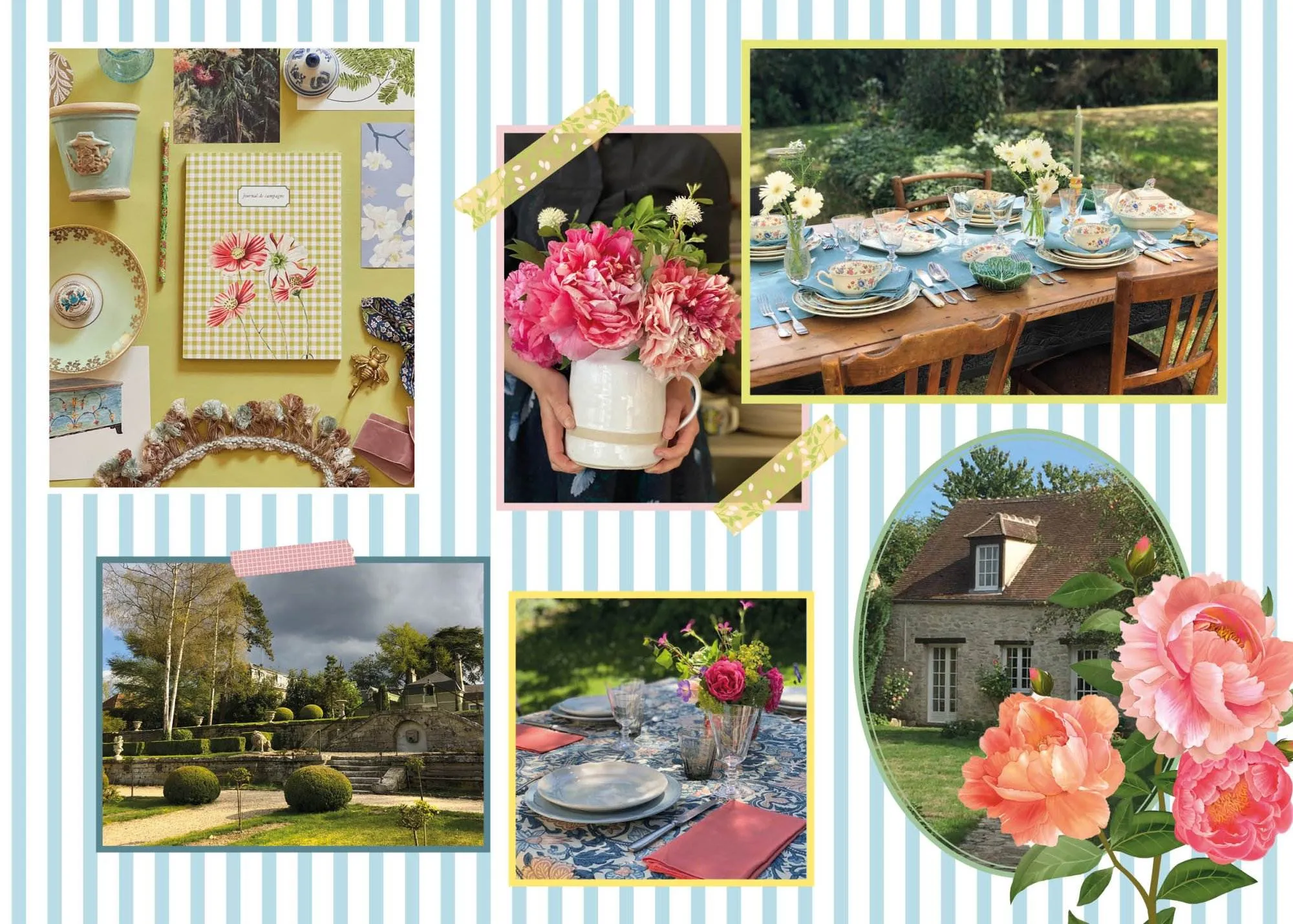 collage chroniques mai Une Bonne Maison French Chronicles