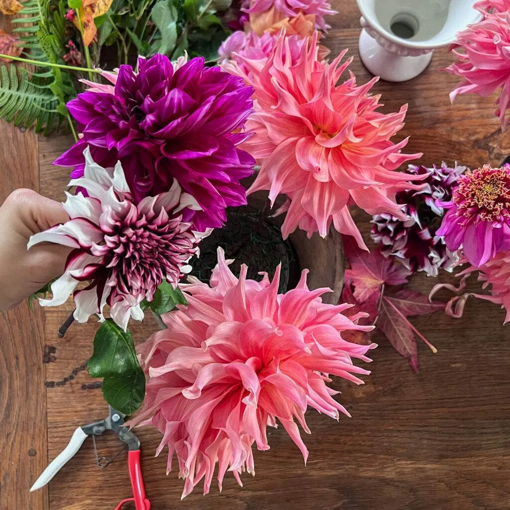 DIY bouquet dahlias automnal fall autumn-07