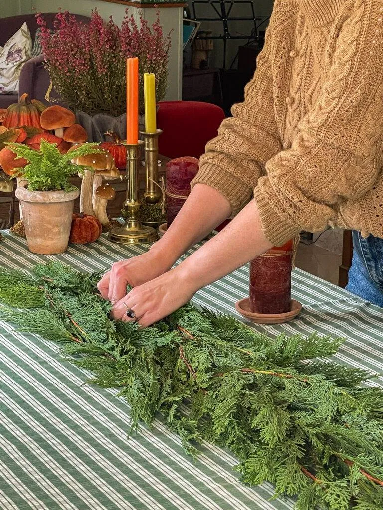 DIY centre de table automnal rustique fall centerpiece-66