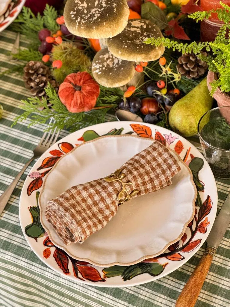 dresser table automnale champêtre rustic fall autumn table-17