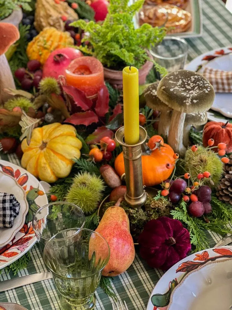 dresser table automnale champêtre rustic fall autumn table-32