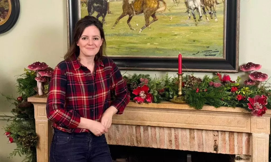 DIY Noel guirlande manteau cheminée Christmas mantel garland UBM