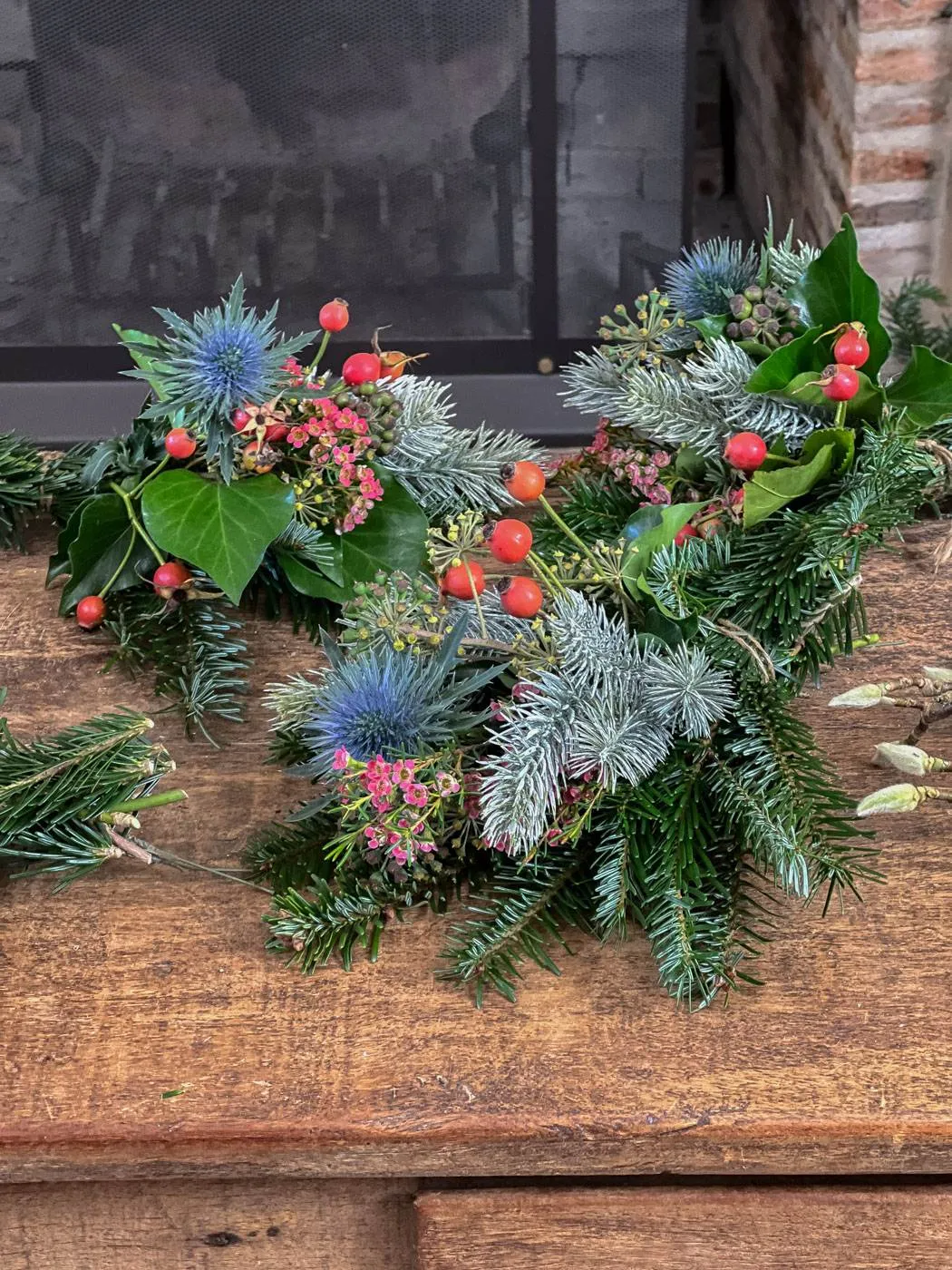 DIY couronne Noel chardons beautiful Christmas wreath-10