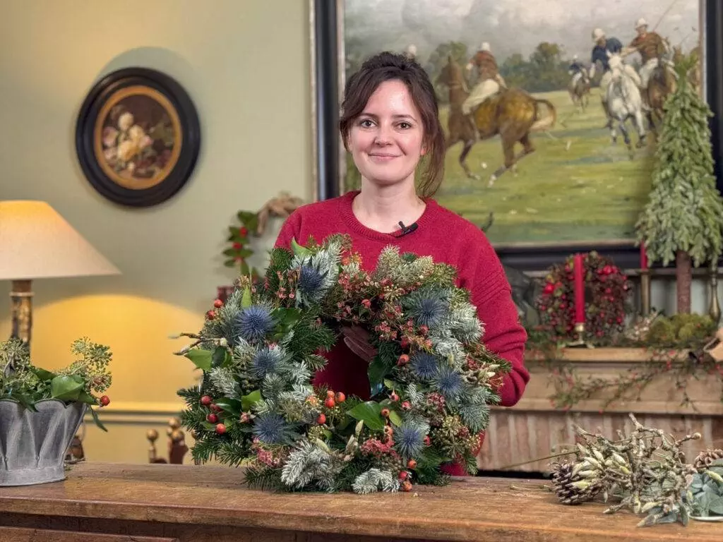 DIY couronne Noel chardons beautiful Christmas wreath-20