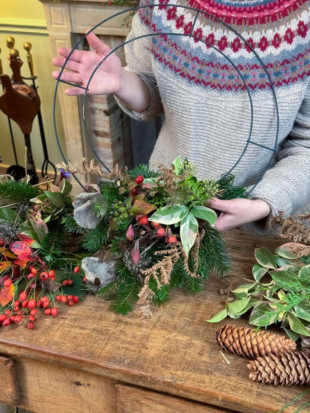 DIY couronne Noel nature natural Christmas wreath-02