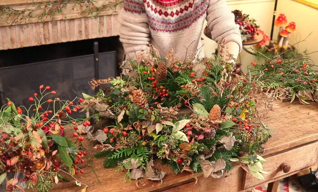 Fabriquer couronne Noel naturelle DIY