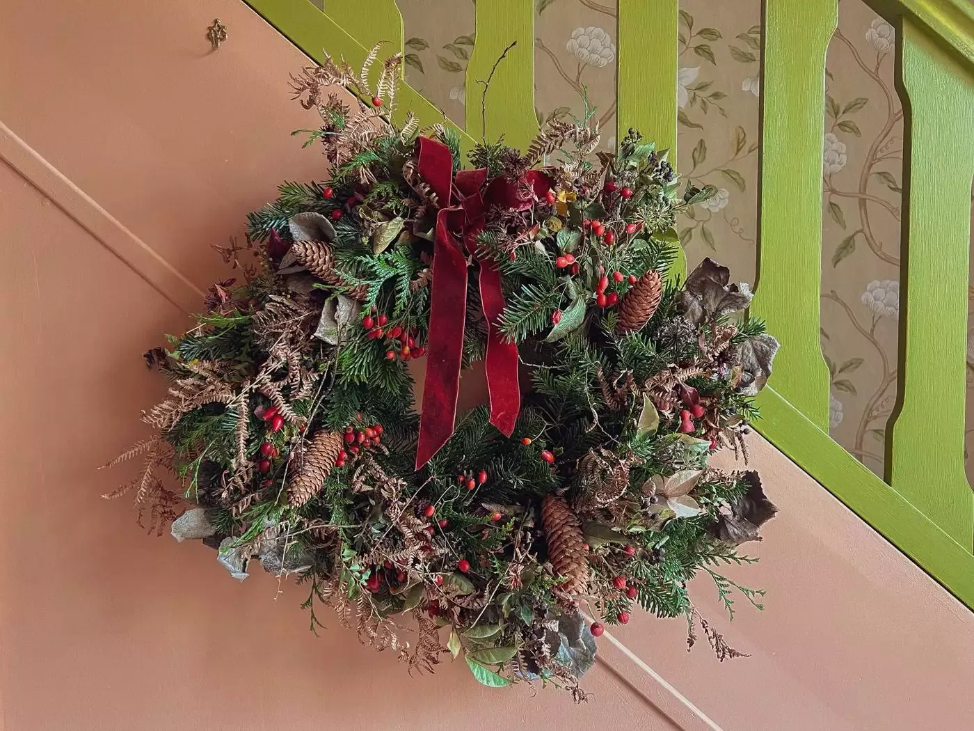 Fabriquer couronne Noel naturelle DIY-3