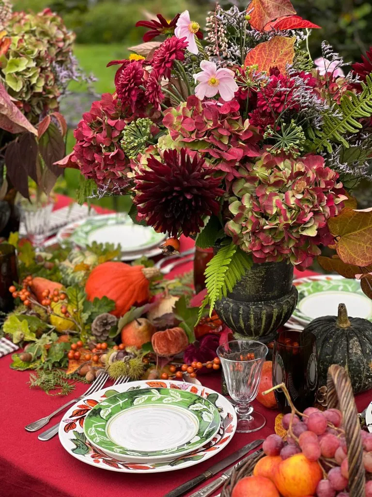 autumn table automnale grenat garnet tones -48