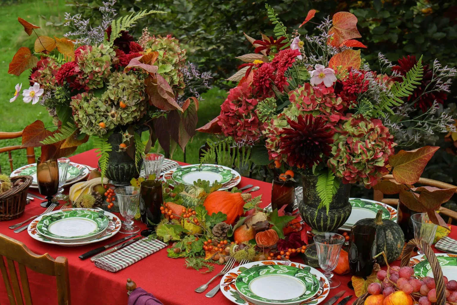 autumn table automnale grenat garnet tones -61