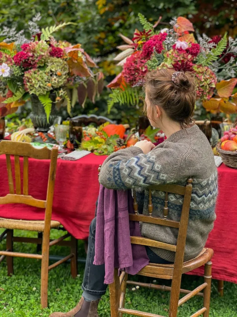 autumn table automnale grenat garnet tones -88